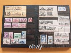 Collection de timbres vintage des États-Unis et du Canada avec album, inutilisé, rétro