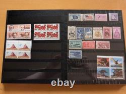 Collection de timbres vintage des États-Unis et du Canada avec album, inutilisé, rétro