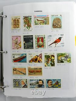 Collection de timbres vintage internationaux de plus de 1100 personnalités nationales du mobilier