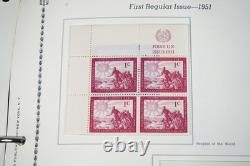 Collection des Nations Unies 1951-1975 de 275 blocs de coins neufs dans un album