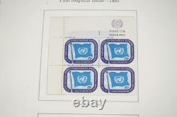Collection des Nations Unies 1951-1975 de 275 blocs de coins neufs dans un album