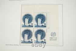 Collection des Nations Unies 1951-1975 de 275 blocs de coins neufs dans un album