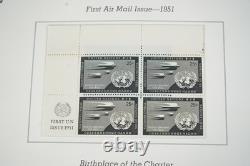 Collection des Nations Unies 1951-1975 de 275 blocs de coins neufs dans un album