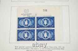 Collection des Nations Unies 1951-1975 de 275 blocs de coins neufs dans un album