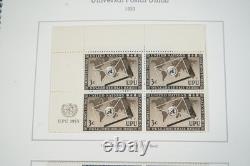 Collection des Nations Unies 1951-1975 de 275 blocs de coins neufs dans un album