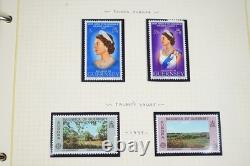 Collection des îles britanniques de plus de 1 000 timbres, principalement neufs sans charnière, conservés dans un album