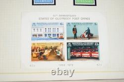 Collection des îles britanniques de plus de 1 000 timbres, principalement neufs sans charnière, conservés dans un album