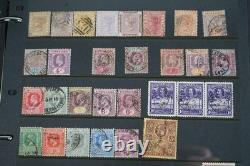 Collection du Commonwealth Britannique de plus de 1 900 timbres neufs et usagés dans un album