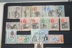 Collection du Commonwealth Britannique de plus de 1 900 timbres neufs et usagés dans un album