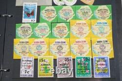 Collection du Commonwealth Britannique de plus de 1 900 timbres neufs et usagés dans un album