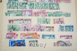 Collection du Commonwealth britannique de plus de 1 700 timbres oblitérés conservés dans un album
