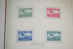 Collection éclectique de timbres aériens et de carrés découpés du monde et des États-Unis, album fait maison