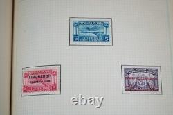 Collection éclectique de timbres aériens et de carrés découpés du monde et des États-Unis, album fait maison