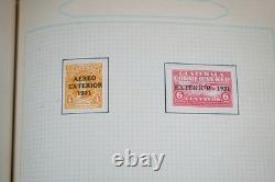 Collection éclectique de timbres aériens et de carrés découpés du monde et des États-Unis, album fait maison