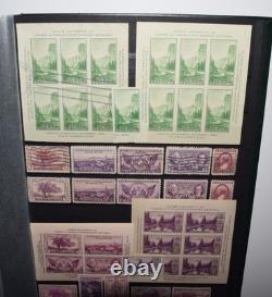 Collection extensive de timbres des États-Unis en parfait état, comprenant de nombreux classiques