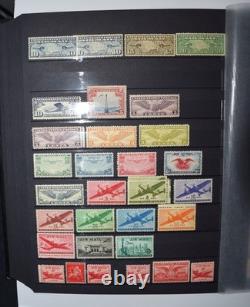 Collection extensive de timbres des États-Unis en parfait état, comprenant de nombreux classiques