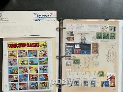 Collection fantastique de timbres américains dans un album - Dos de livre, couvertures, blocs de plaques n° 6R511