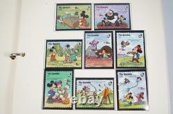Collection mondiale Disney 1991 de 185 timbres et 70 feuilles, tous neufs dans un album