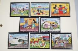 Collection mondiale Disney 1991 de 185 timbres et 70 feuilles, tous neufs dans un album