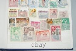 Collection mondiale de 1 375 timbres, principalement oblitérés, conservés dans un stockbook Cruiser