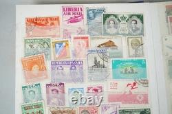 Collection mondiale de 1 375 timbres, principalement oblitérés, conservés dans un stockbook Cruiser