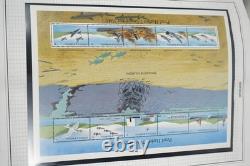 Collection mondiale de la Seconde Guerre mondiale de 165 timbres et 60 feuillets-souvenir stockés dans un album