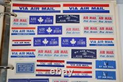 Collection mondiale de plus de 1 500 étiquettes d'enregistrement et étiquettes de courrier aérien