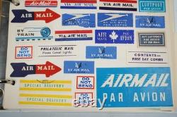 Collection mondiale de plus de 1 500 étiquettes d'enregistrement et étiquettes de courrier aérien