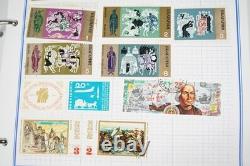 Collection mondiale de plus de 3 000 timbres neufs et utilisés stockés dans un album Mystic