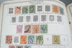 Collection mondiale de plus de 8 000 timbres des années 1870 à 1970, neufs et oblitérés, dans un album Minkus