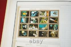 Collection mondiale de timbres A-i de 700+ timbres neufs et utilisés stockés dans un album Harris