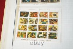 Collection mondiale de timbres A-i de 700+ timbres neufs et utilisés stockés dans un album Harris