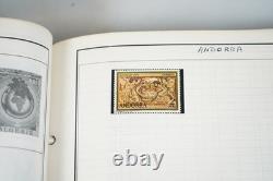 Collection mondiale de timbres A-i de 700+ timbres neufs et utilisés stockés dans un album Harris