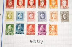 Collection mondiale de timbres N-p de 1 925+ timbres neufs et utilisés stockés dans un album