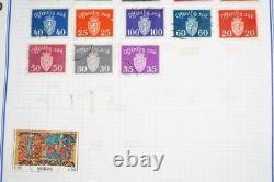 Collection mondiale de timbres N-p de 1 925+ timbres neufs et utilisés stockés dans un album