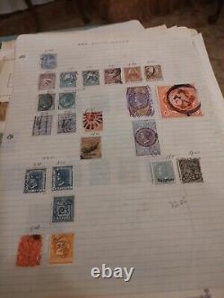 Collection mondiale de timbres d'il y a des années. Grande valeur en argent et historique. WOW