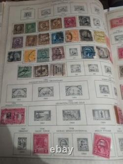 Collection mondiale de timbres dans un album vintage Minkus de 1958. MAGNIFIQUE des années 1800 Fwd