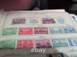 Collection mondiale de timbres dans un album vintage Minkus de 1958. MAGNIFIQUE des années 1800 Fwd