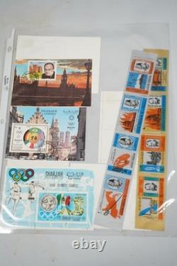 Collection mondiale de timbres des pays S de 1900+ neufs et utilisés stockés dans un album
