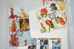 Collection mondiale de timbres des pays S de 1900+ neufs et utilisés stockés dans un album