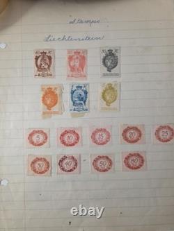 Collection mondiale de timbres vintage, 2 albums, 1 163 timbres Mudor et Paragon