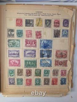 Collection mondiale de timbres vintage, 2 albums, 1 163 timbres Mudor et Paragon