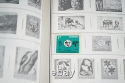 Collection mondiale des années 1880 aux années 1960 de plus de 3 200 timbres neufs et oblitérés dans un album Harris