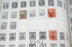 Collection mondiale des années 1880 aux années 1960 de plus de 3 200 timbres neufs et oblitérés dans un album Harris