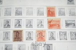 Collection mondiale des années 1880 aux années 1960 de plus de 3 200 timbres neufs et oblitérés dans un album Harris
