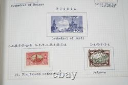Collection mondiale des années 1920-1940, neuf et oblitéré, 400 timbres, soigneusement présentés dans un album	<br/>
 