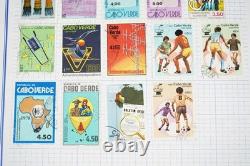 Collection mondiale des pays C de 1 700+ timbres neufs et utilisés dans un album