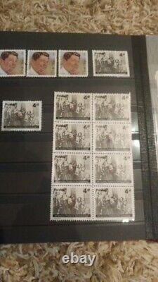 Collection rare de timbres polonais et américains - 2 albums de timbres - Lot de timbres