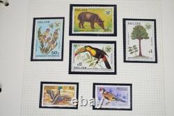 Collection thématique mondiale d'oiseaux de plus de 250 timbres MNH dans un album 1 FDC