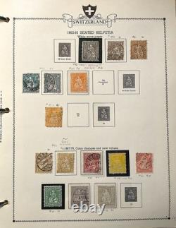 Collection vintage Suisse MINKUS album 400 timbres 1862-1970, nombreux neufs sans charnière, belle pièce